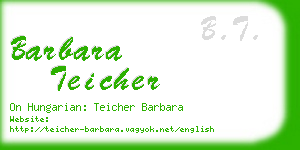 barbara teicher business card